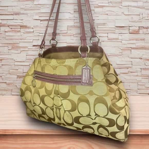 Coach Gold and Brown Shoulder Bag - Picture 6 of 11